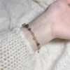 《命運之輪》紅兔毛 堇青石 茶晶 太陽石 一般包金 美國14k注金 水晶手鍊