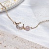 《月牙之心》水晶手鍊 草莓晶 白水晶 堇青石 鈦晶 粉晶 太陽石 拉長石 藍晶石 葡萄石 紫水晶 藍月光 海藍寶 一般包金